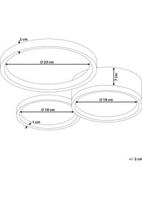Beliani, Wandleuchte + Deckenleuchte, Agnat (1950 lm)