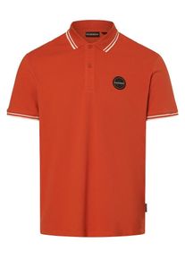 Napapijri Poloshirt 'E-Macas' Herren orange / weiß Größe M