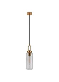 Xxxl Hängeleuchte , Messingfarben , Metall, Glas , zylindrisch , 46 cm , Lampen & Leuchten, Innenbeleuchtung, Hängeleuchten, Pendelleuchten