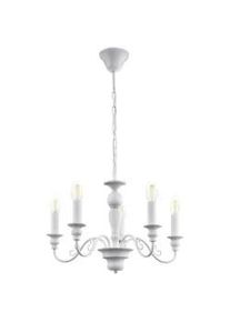 Eglo Hängeleuchte , Weiß , Metall , oval , 110 cm , Lampen & Leuchten, Leuchtenserien