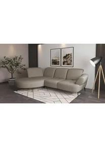 Sit & More Sit & More Ecksofa , Taupe , Textil , Ottomane links, L-Form , 313x208 cm , Goldenes M, Oeko-Tex® Standard 100, Made in Europe, DGM-Klimapakt , Rücken echt, Armteil rechts , Wohnzimmer, Sofas & Couches, Wohnlandschaften, Ecksofas