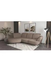 Sit & More Sit & More Ecksofa , Cappuccino , Textil , Ottomane links, L-Form , 313x208 cm , Goldenes M, Oeko-Tex® Standard 100, Made in Europe, DGM-Klimapakt , Rücken echt, Armteil rechts , Wohnzimmer, Sofas & Couches, Wohnlandschaften, Ecksofas