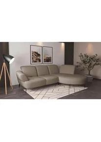 Sit & More Sit & More Ecksofa , Taupe , Textil , Ottomane rechts, L-Form , 313x208 cm , Goldenes M, Oeko-Tex® Standard 100, Made in Europe, DGM-Klimapakt , Rücken echt, Armteil links , Wohnzimmer, Sofas & Couches, Wohnlandschaften, Ecksofas