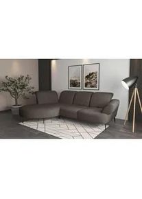 Sit & More Sit & More Ecksofa , Schlammfarben , Textil , Ottomane links, L-Form , 313x208 cm , Goldenes M, Oeko-Tex® Standard 100, Made in Europe, DGM-Klimapakt , Rücken echt, Armteil rechts , Wohnzimmer, Sofas & Couches, Wohnlandschaften, Ecksofas