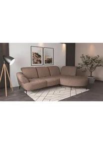 Sit & More Sit & More Ecksofa , Cappuccino , Textil , Ottomane rechts, L-Form , 313x208 cm , Goldenes M, Oeko-Tex® Standard 100, Made in Europe, DGM-Klimapakt , Rücken echt, Armteil links , Wohnzimmer, Sofas & Couches, Wohnlandschaften, Ecksofas