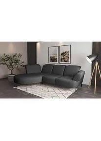 Sit & More Sit & More Ecksofa , Dunkelgrau , Textil , Ottomane links, L-Form , 313x208 cm , Goldenes M, Oeko-Tex® Standard 100, Made in Europe, DGM-Klimapakt , Rücken echt, Armteil rechts , Wohnzimmer, Sofas & Couches, Wohnlandschaften, Ecksofas