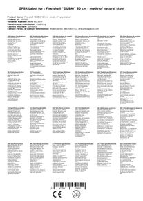 Bålpanne 80cm - Hagepeis i stål for koselige kvelder