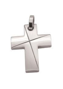 Firetti, Damen, Kreuzanh&auml;nger &raquo;Schmuck Geschenk Halsschmuck Anh&auml;nger f&uuml;r Halskette Kreuz&laquo; () Made in Germany, edelstahlfarben, edelstahlfarben, 