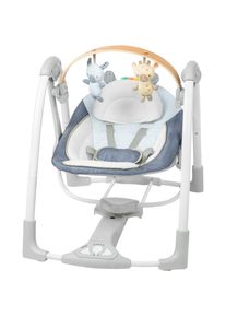 Ingenuity, Babywippe &raquo;Swing 'n Go Portable Swing - Chambray&laquo; bis 9 kg mit Melodien und Ger&auml;uschen, blau, Babywippe