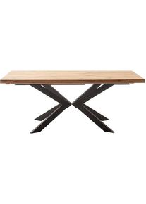 MCA furniture, Esstisch &raquo;BARLETTA Auszugtisch 180-280 cm&laquo; Einzelst&uuml;ck, massiv, durchgehende Lamelle, aufgedoppelt, Metall, Tischplatte 5, 0 cm, 