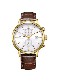 Citizen , Chronograph, Armbanduhr, Herrenuhr, Solar, Stoppfunktion, Lederarmband , braun , Edel wirkender Herrenchronograph