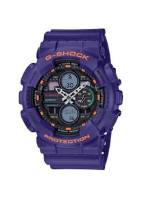 Casio G-SHOCK, Damen, Chronograph Quarzuhr, Armbanduhr, Herrenuhr, digital, bis 20 bar wasserd.Resinarmband, lila, lila, Topmoderner Chronograph f&uuml;r 
