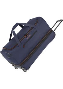 Travelite, Damen, Reisetasche &raquo;BASICS, verschiedene Gr&ouml;&szlig;en und Farben&laquo; Duffle Bag Reisegep&auml;ck Sporttasche Reisebag mit Trolleyfunktion, marine-orange,