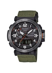Casio PRO TREK , Funkchronograph, Quarzuhr, Armbanduhr, Herrenuhr, Solar, analog, digital, Stoppfunktion , dunkelgrün , Geschmackvoller...