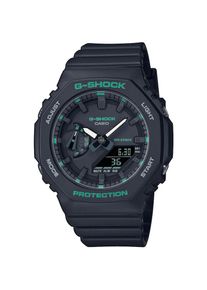 Casio G-SHOCK, Damen, Chronograph Quarzuhr, Armbanduhr, Damen, Herren, digital, bis 20 bar wasserdicht, schwarz-mint, schwarz-mint, Sportiver 