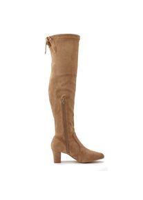 Lascana , Overkneestiefel, Slouchy Boots, Langschaft Stiefel, Schlupf-Boot, weiches Stretchmaterial , sand , 39 , 39 , Elegantes feminines Design