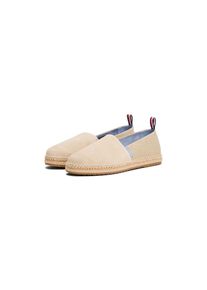 Tommy Hilfiger, Herren, Espadrille &raquo;HILFIGER FLEX MIX ESPADRILLE&laquo; , Sommerschuh, Schlupfschuh, Slipper mit seitlichem Logo-Schriftzug, beige, 40, 
