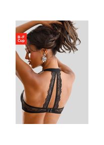 Lascana , Neckholder-BH, Dessous mit softem Neckholder und Spitzenrücken, sexy Dessous , schwarz , Cup C , 70 -Cup C , 70 , Leicht wattierter...