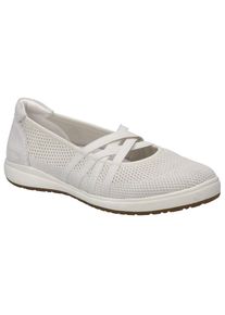 Josef Seibel , Riemchenballerina »Caren 67«, Slipper, Sneaker, Schlupfschuh mit Metallic Einsatz an der Ferse , weiß , 42 , 42 , Sportive Ballerina...