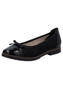 Rieker , Ballerina, Loafer, Schlupfschuh, Flats, Slipper, Businessschuh mit Schleifchen , schwarz , 39 , 39 , Eleganter Ballerina mit Lackdetails...