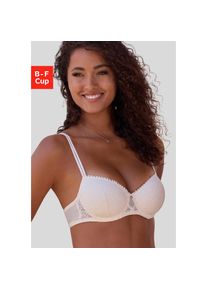 Lascana , Damen , Schalen-BH mit Bügel aus blumiger Jacquardspitze, sexy Dessous , creme , Cup B , 70 -Cup B , 70 , Hübscher Schalen-BH (mit Bügel)...