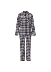 H.I.S. H.I.S , Pyjama, (Set, 2 tlg.), aus Flanell mit Allover-Karomuster , rosa/blue ch , 38 , 38 , Flanell-Pyjama im Karo-Design