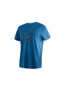 Maier Sports , T-Shirt »Dieter Print«, Herren Funktionsshirt, Freizeitshirt mit Aufdruck, Regular Fit , saphirblau , M , M , Funktionales T-Shirt...