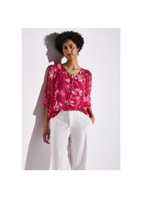 Street One , Chiffonbluse, mit All-Over Print , glory red , 38 , 38 , Bluse von Street One