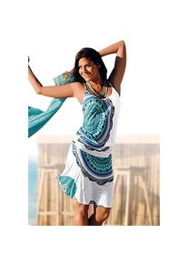 Beach Time Beachtime , Strandkleid mit Alloverprint und verstellbaren Trägern, Sommerkleid, Jerseykleid , blau-bedruckt , N-Gr , 36 -N-Gr , 36 , Lässig...