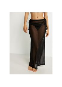 LSCN by LASCANA , Meshrock, in Maxilänge, transparenter Strandrock , schwarz , 46 , 46 , Maxirock aus Mehware