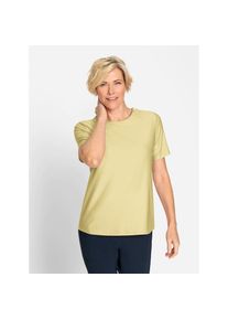 CLASSIC , Kurzarmshirt »Shirt«, (1 tlg.) , zitrone , 48 , 48 , Jacquard