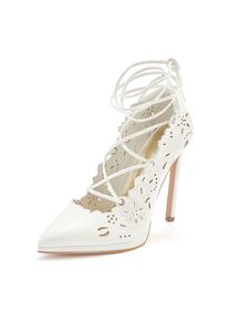 LASCANA Belle Affaire , High-Heel-Pumps »Stiletto Pump mit Cut-Outs, «, Mit Schnürbänder und hohem Absatz , weiß , 36 , 36 , Hoher Pumps mit...