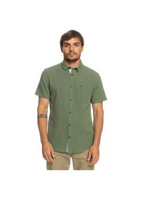 Quiksilver , Kurzarmhemd »Time Box« , Four Leaf Clover , US-Größen , M -US-Größen , M , Stoff: Popeline-BaumwollStoff