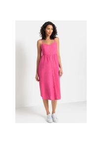 Lascana , Sommerkleid, aus Leinenmix mit Baumwolle, Midikleid, Strandkleid , pink , N-Gr , 38 -N-Gr , 38 , Angesagte Midilänge