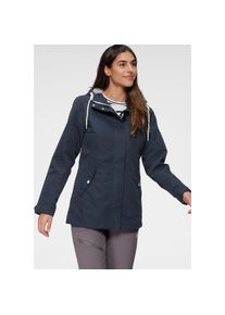 Polarino , Funktionsjacke mit Kapuze Wasserdicht, winddicht und atmungsaktiv. Wassersäule 3000mm , marine , 44 , 44 , Urbane Wetterschutzjacke von...