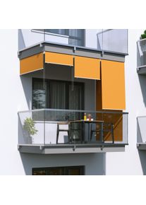 Außenrollo - Senkrechtmarkise | freihängend, 100x140 cm, orange | paramondo Balkonrollo