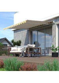 Gelenkarmmarkise Easy 2,5x2 m, gelb-weiß (Block) | paramondo