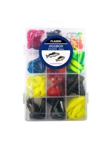 FLADEN Jig Set Tails in Tackle box 75-85mm, 44teile