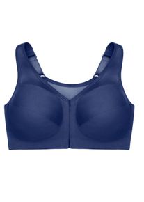 Glamorise Damen Vorderverschluss-BH ohne B&uuml;gel in marine ,Gr&ouml;&szlig;e 80D, Witt, 40% Nylon, 30% Polyester, 20% Baumwolle, 10% Elasthan