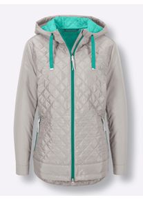 Damen Funktionsjacke mit hinten l&auml;ngerem Saum in hellgrau ,Gr&ouml;&szlig;e 38, Witt, 100% Polyester. &Auml;rmel: 100% Polyester. Wattierung: 100% Polyester