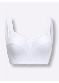 Dames Comfort-bh zonder beugel in wit ,maat 100A, WITT, 63% Katoen, 28% Polyamide, 9% Elastan