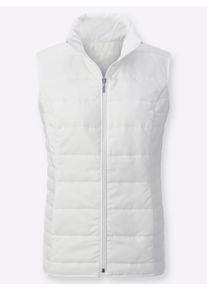 Damen Steppweste mit Stehkragen in ecru ,Größe 42, WITT, 100% Polyester. Wattierung: 100% Polyester