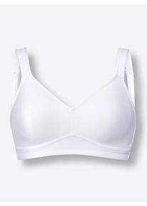 Viania Damen Minimizer-BH ohne Bügel in weiß ,Größe 100B, Witt, 85% Polyester, 13% Polyamid, 2% Elasthan