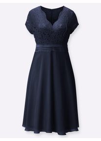 Damen Cocktailkleid in marine ,Gr&ouml;&szlig;e 36, WITT, 100% Polyester. Spitze: 90% Polyamid, 10% Elasthan