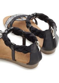 Lascana Dames slipper in zwart ,maat 35, Witt, 100% Leer