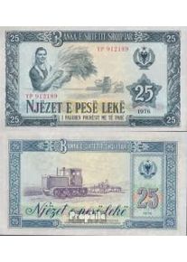 Albania Pick-No.: 44a nueva 1976 25 Leke