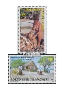 Francés Polinesia 525-526 (completa.edición.) nuevo con goma original