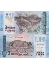 Australia 3 Aussies Souvenirschein Australia nueva 2025 animales Austr