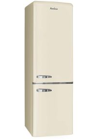 Amica KGCR 387 100 B Stand-Kühl-Gefrierkombination 55cm breit 244 Liter Retro-Design cremefarben