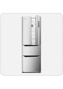 Wolkenstein FD351.4A++NF French Door Side-by-Side Stand-Kühl-Gefrierkombination 63,5cm breit 320 Liter inox